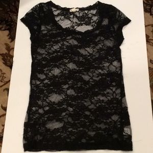 Black lace top